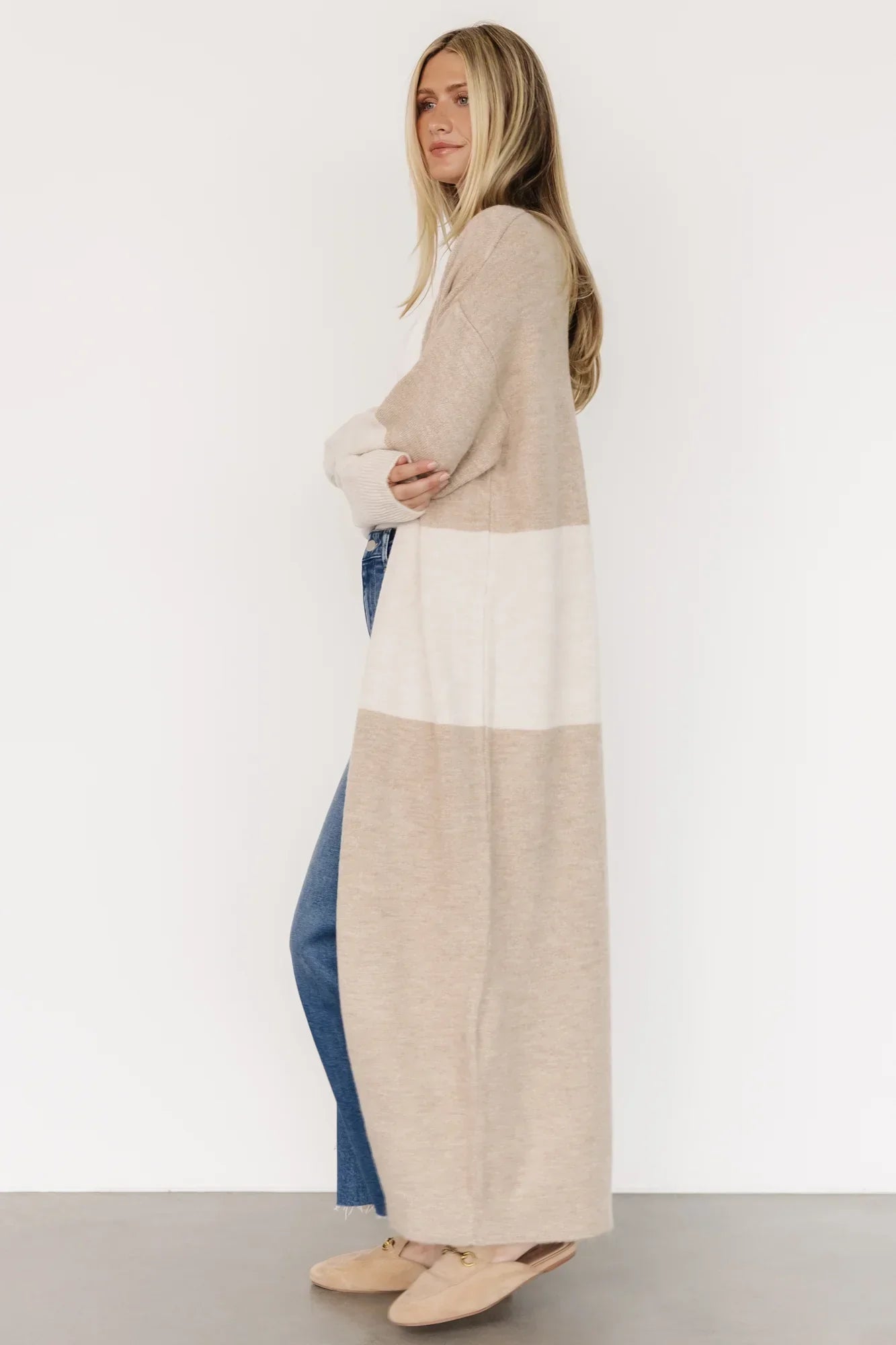 Thea Duster Cardigan | Natural + Ivory