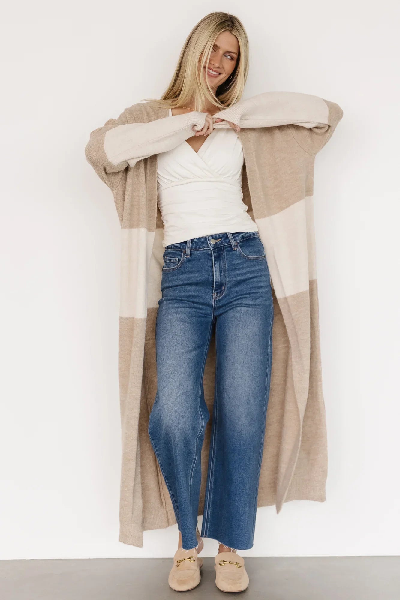 Thea Duster Cardigan | Natural + Ivory